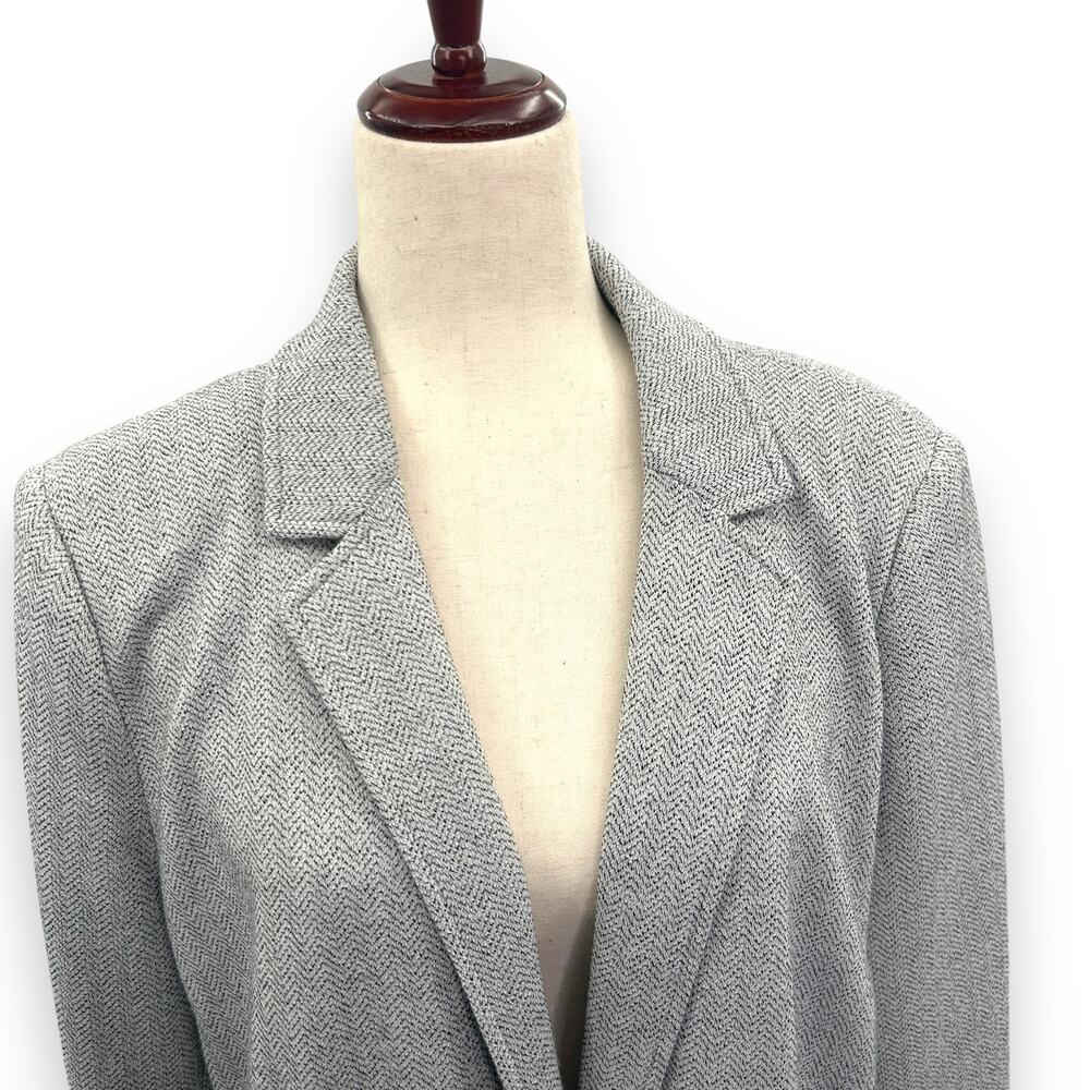 LOFT Light Gray Single-Button Blazer Jacket - image 3